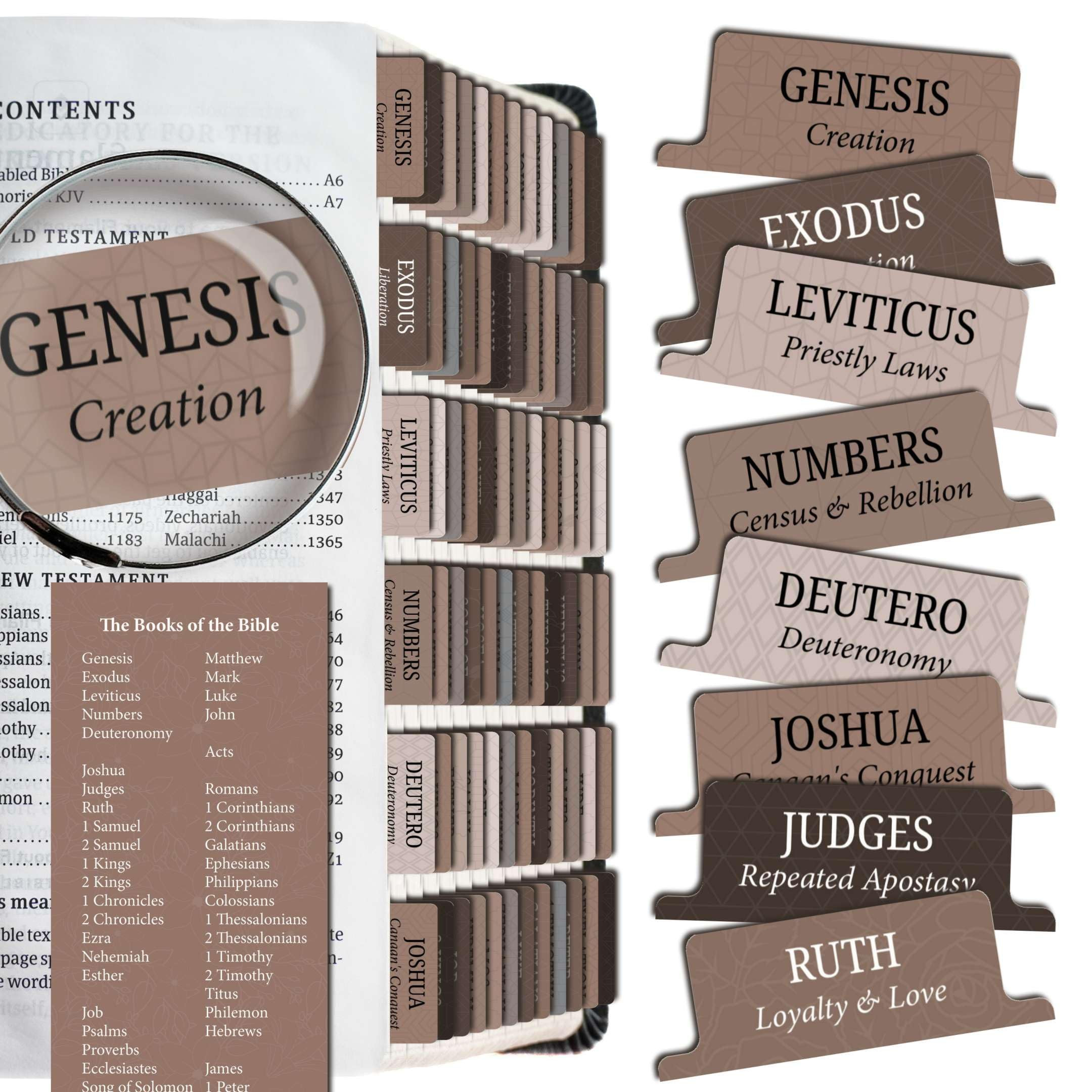 Bible Tabs Premium Tear Resistant Bible Tabs – Easy to Apply, Laminated for Durability – Old ... | Amazon (US)