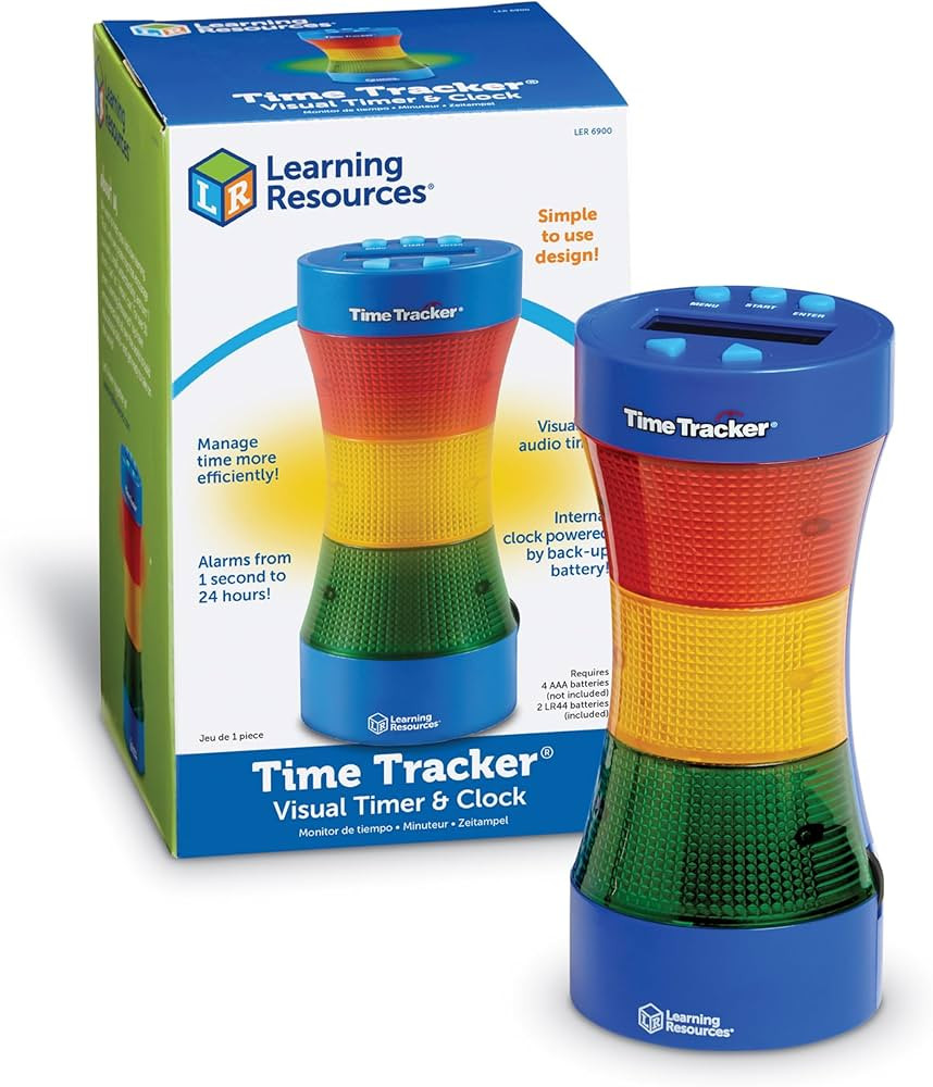 Learning Resources Time Tracker Visual Timer & Clock - 1 Piece, Classroom Tracker, Alarm Clock, L... | Amazon (US)