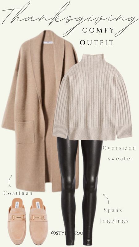 Comfy Thanksgiving outfit 

Coatigan, mango Coatigan outfit, oversized sweater outfit, Spanx leggings outfit 