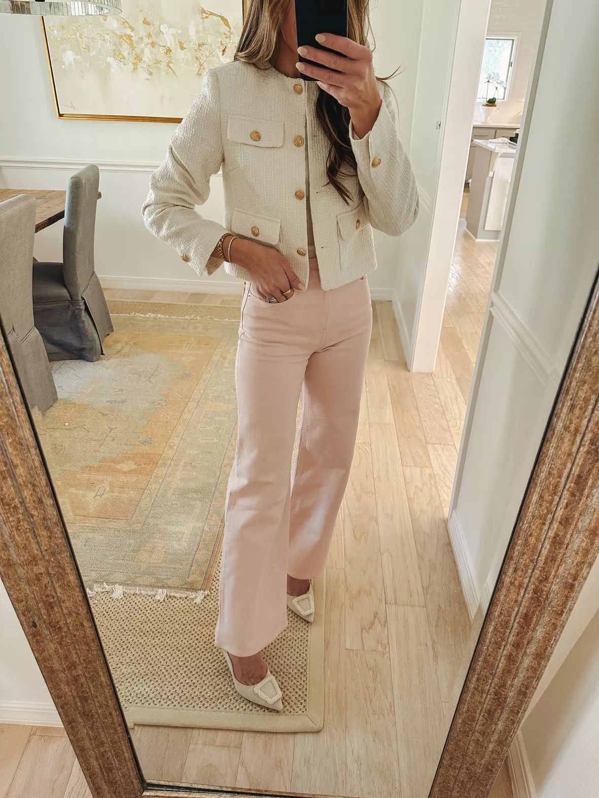 pink chanel style jacket