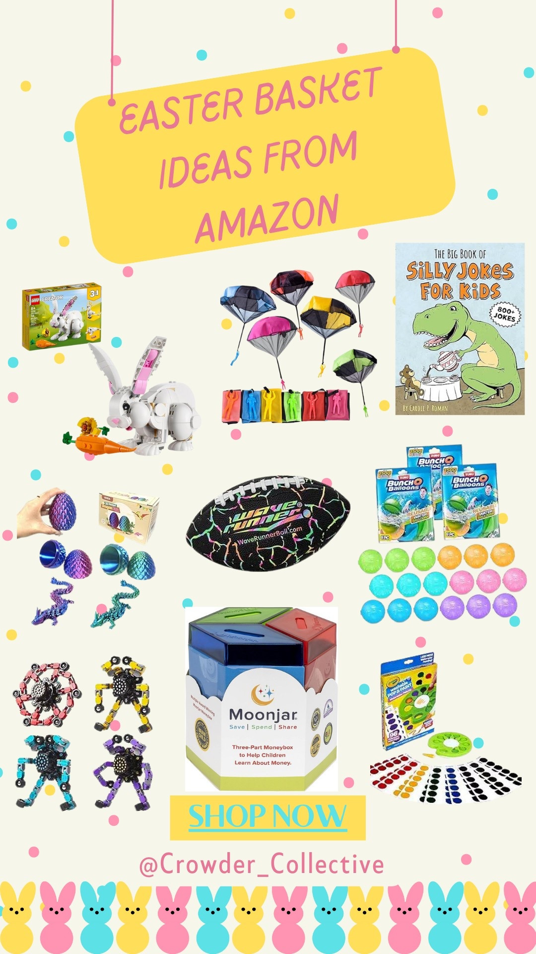 Easter basket ideas and fun toys that will fit in their Easter eggs instead of candy! 🐣 🐰 🧺 
#easterbasket #easteregghunt #easterideasforkids #eastertoys 


#LTKKids #LTKFamily #LTKFindsUnder50