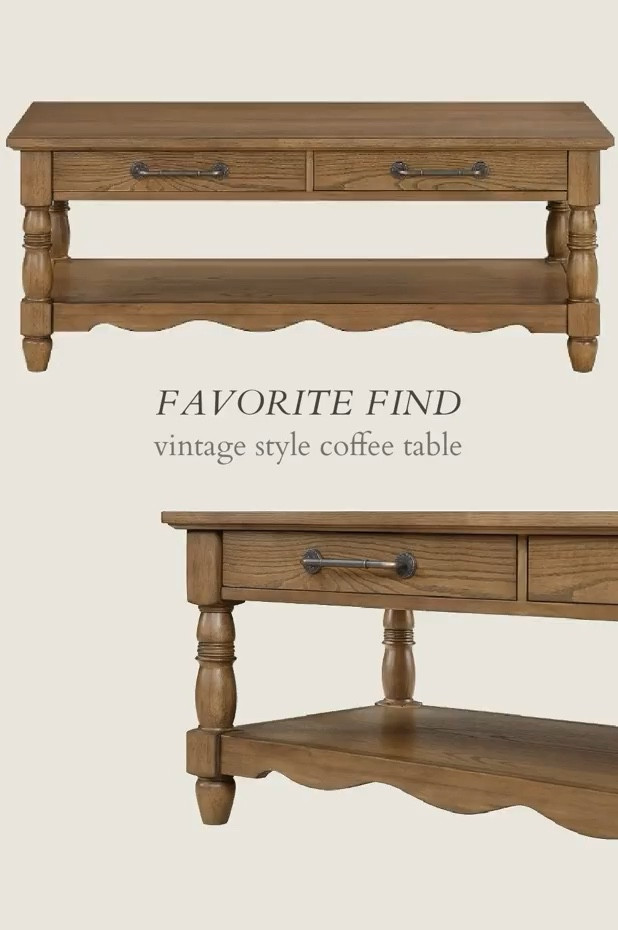 I can't believe the price on this solid wood vintage style coffee table with storage! It's absolutely stunning! modern vintage, modern organic, living room, dorm room, family room, guest room, home office, den

#LTKStyleTip #LTKHome #LTKSeasonal