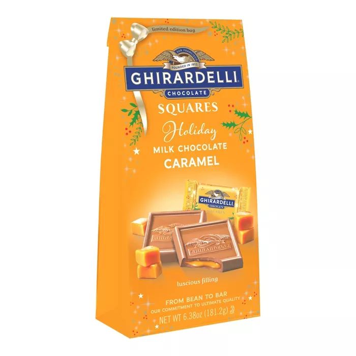 Ghirardelli Holiday Milk Chocolate Caramel Squares - 6.38oz | Target