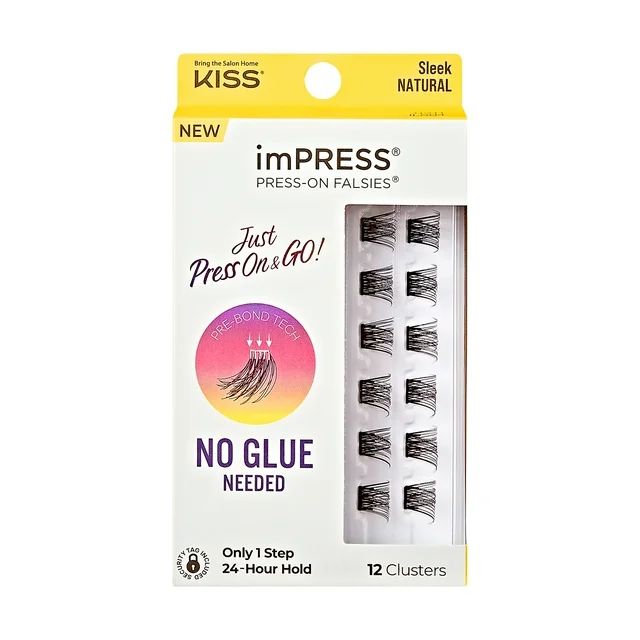 imPRESS Press-On Falsies Eyelash Clusters Minipack, Natural, Sleek, 12 Ct. - Walmart.com | Walmart (US)