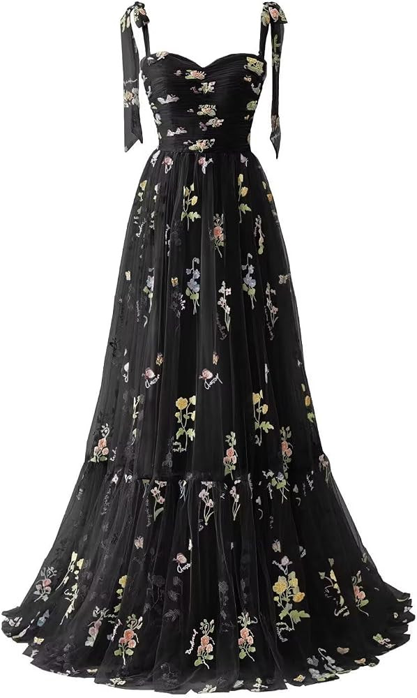 TWO ODS Long Tulle Floral Embroidered Flower Girl Wedding Dress | Amazon (US)