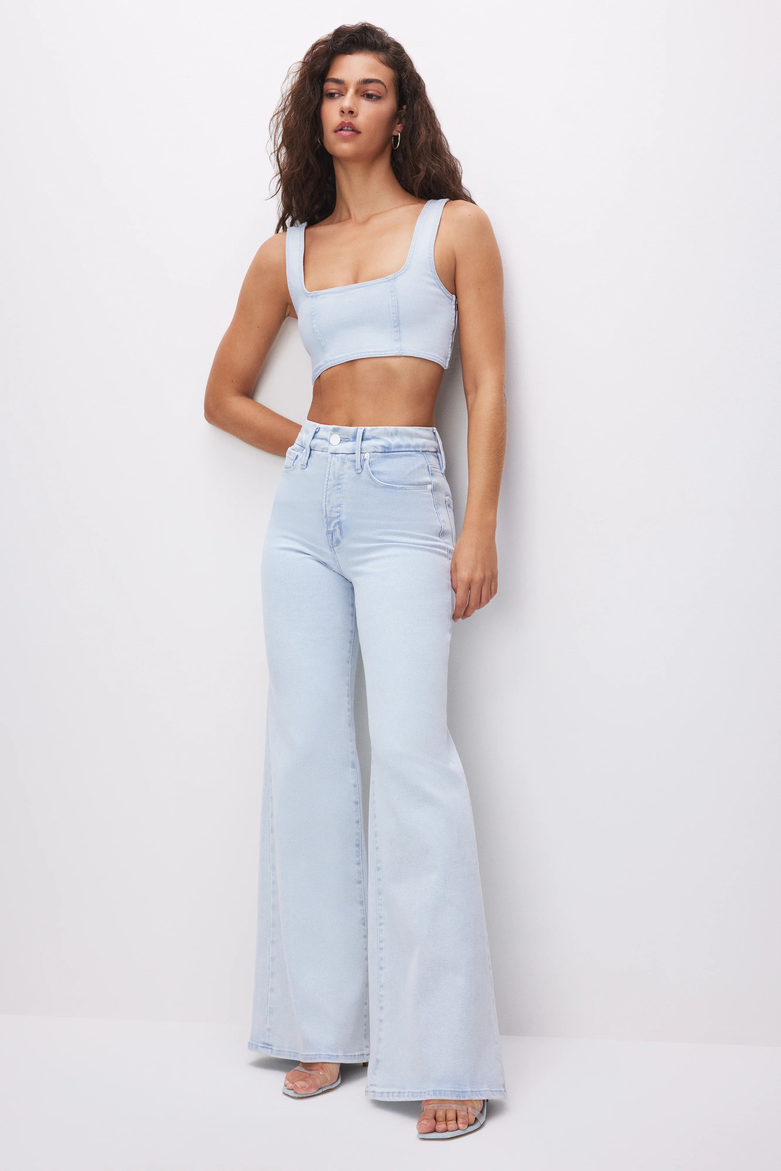 GOOD WAIST PALAZZO JEANS | INDIGO453 - GOOD AMERICAN | Good American