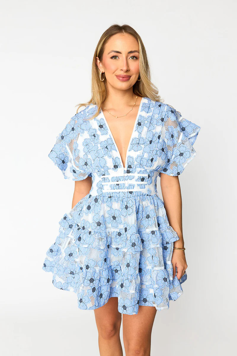 Jacey Tired Mini Dress - Blue Lagoon (PRE-SALE) | BuddyLove
