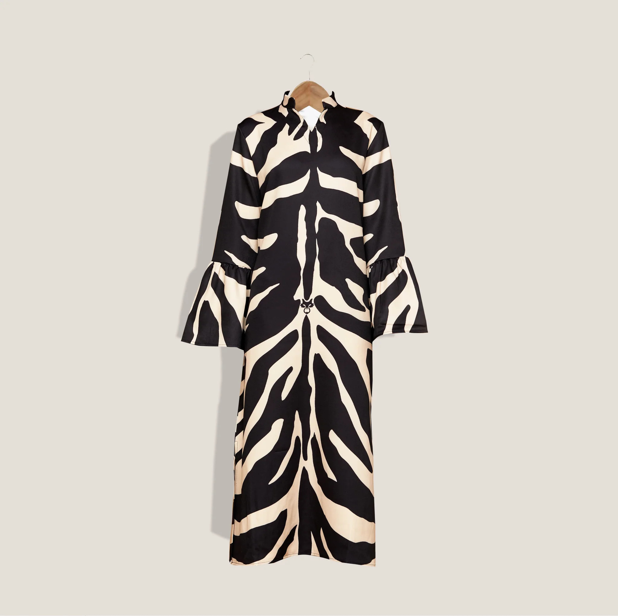 MME. "ZEBRA"  PALM BEACH Dress - NOIR* | MME.MINK