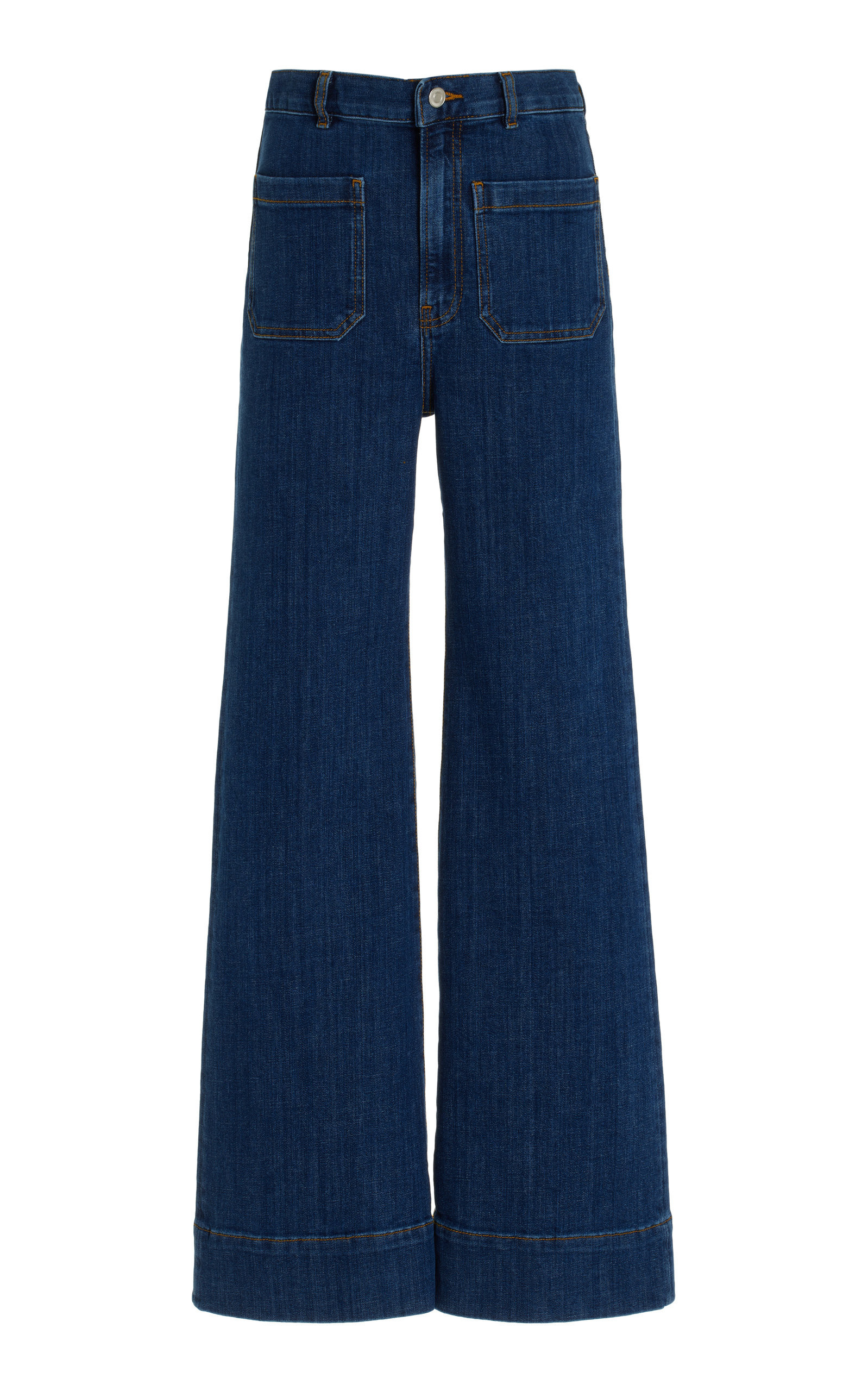Jeanerica - St Monica Stretch High-Rise Flared-Leg Jeans - Dark Wash - 29 - Moda Operandi | Moda Operandi (Global)