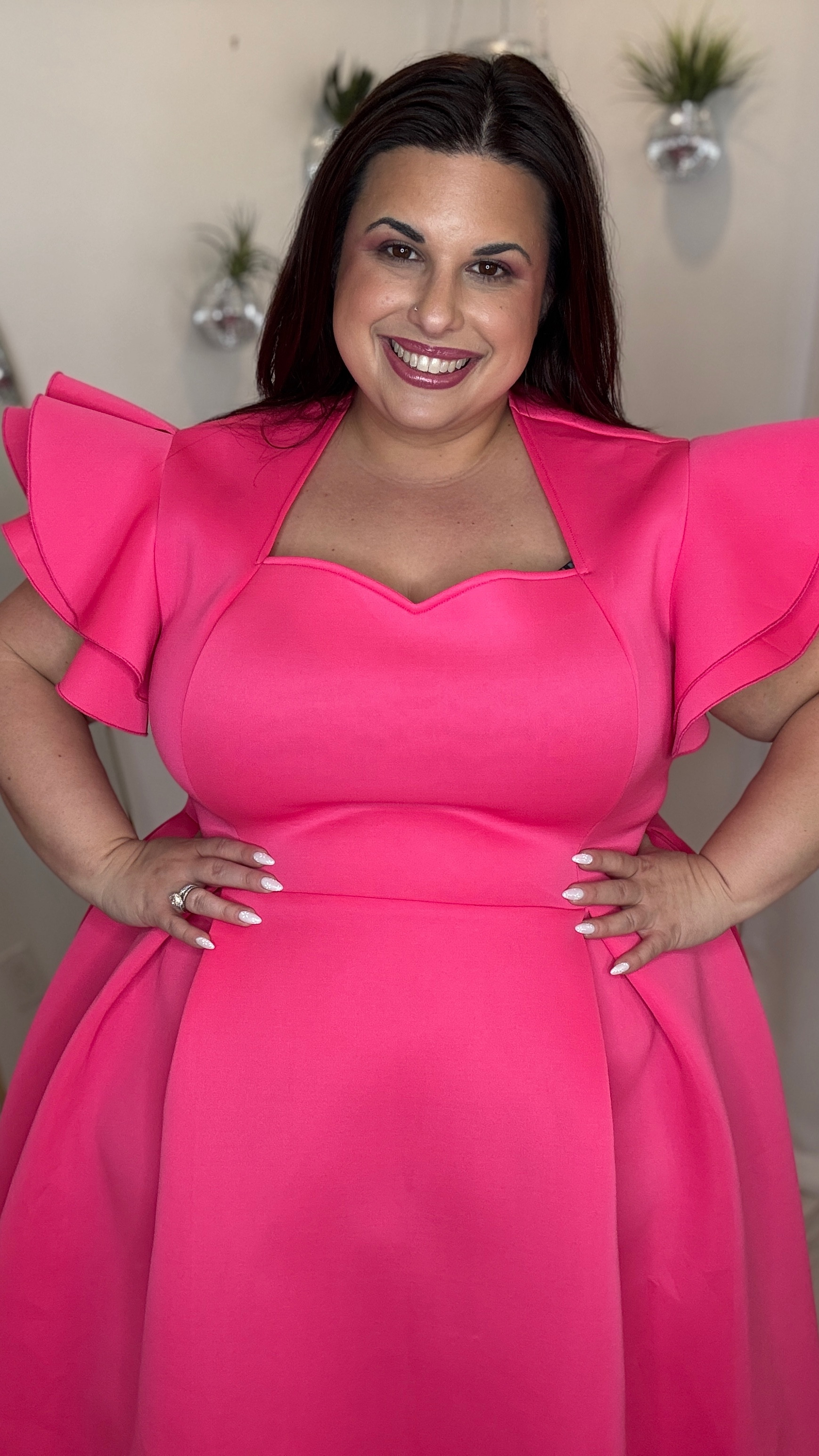 How cute is this pink party dress? 