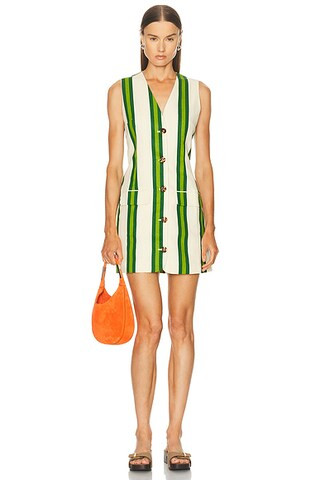 Carob Printed Linen Mini Dress | FWRD 