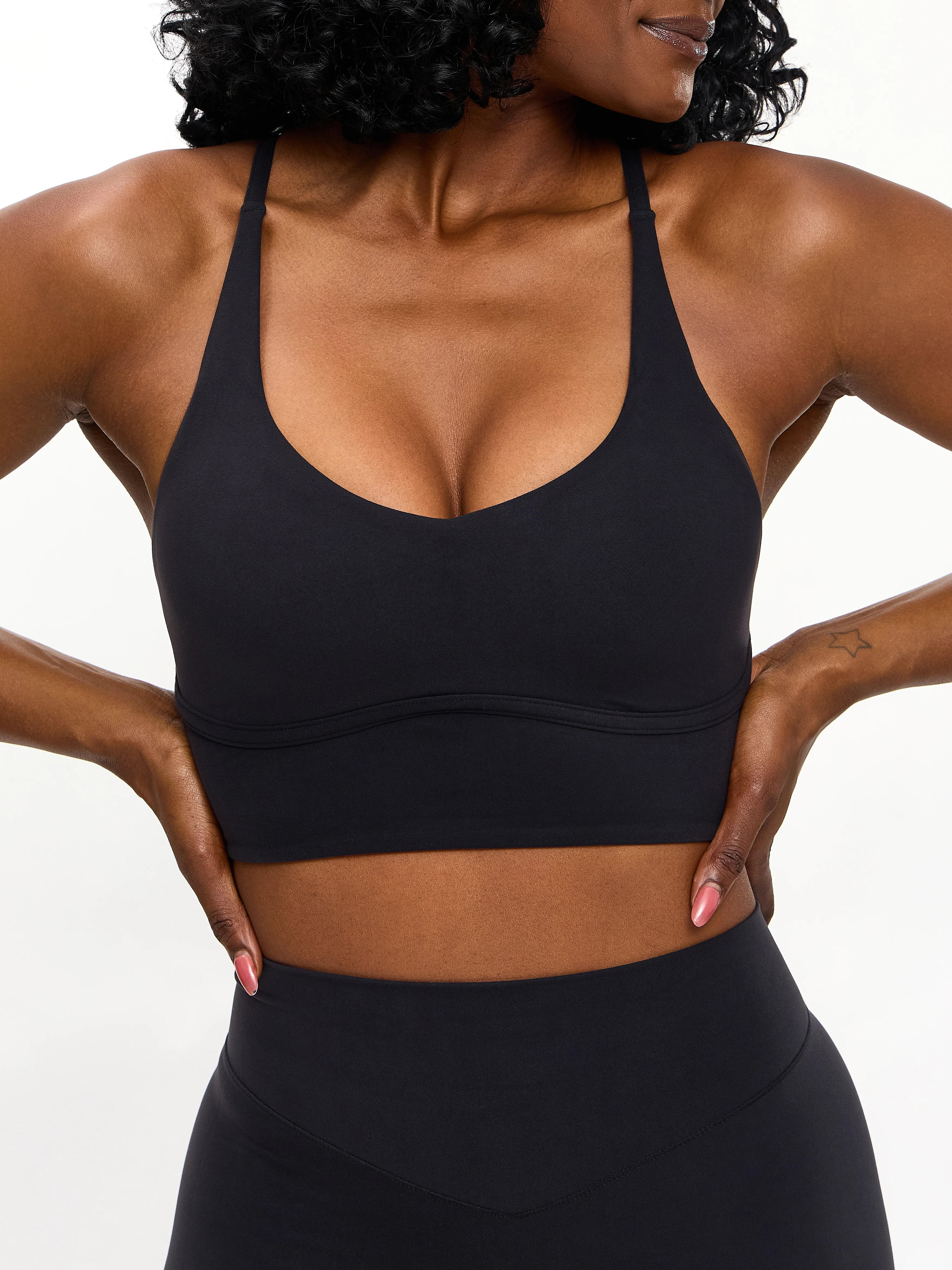 Poshknit Sports Bra - Onyx Black S | Buffbunny