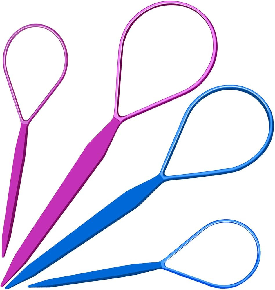 Teenitor 4pcs Pony Hair Tail Accessories, 2 Pairs French Braiding Tool, Turvy Styling Tool for Wo... | Amazon (US)