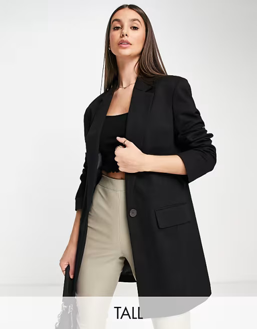 Topshop Tall black jersey blazer | ASOS (Global)