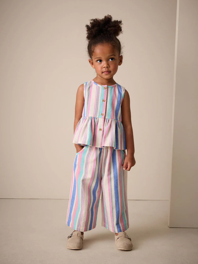 Blue Stripe Blouse And Trousers Co-ord Set (3mths-8yrs) | Next US