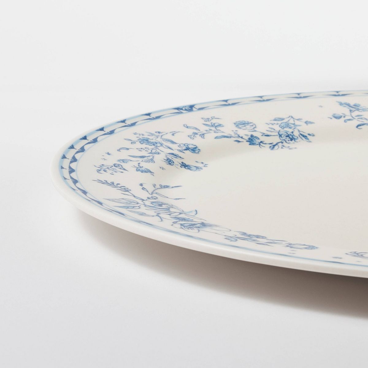 Melamine Floral Serving Platter Blue - Threshold™ designed with Studio McGee | Target