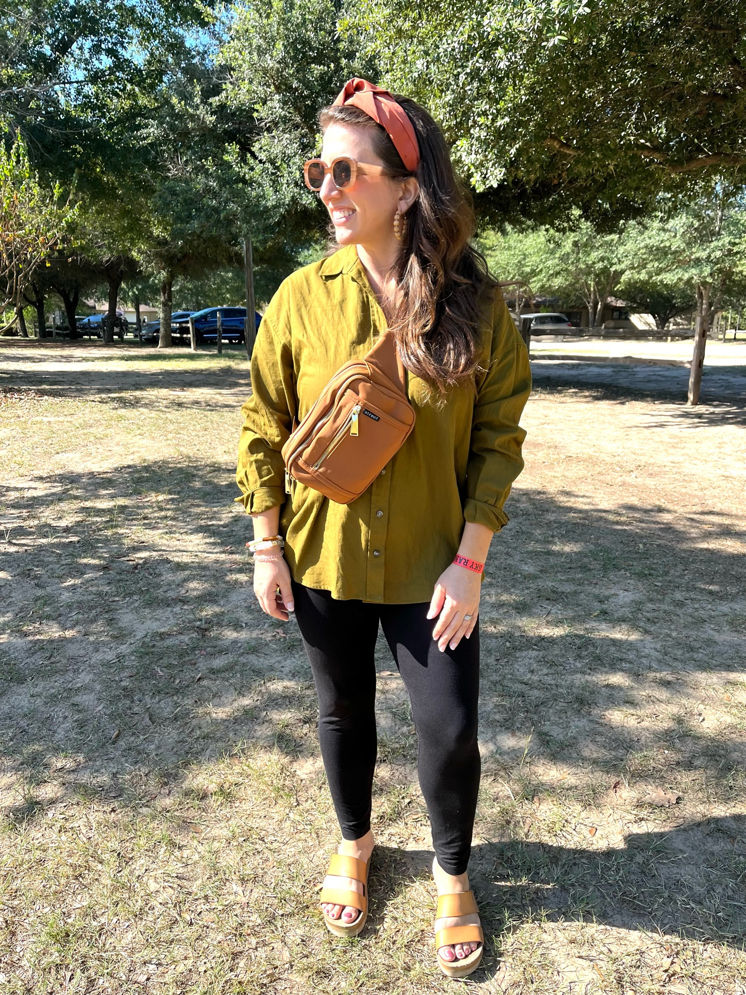 Enjoying this green button down, headband, reef sandals, and the sun! We had a blast on our family retreat a few weekends ago! Dark Autumns - these a great colors for you! 

#LTKunder100 #LTKshoecrush #LTKunder50