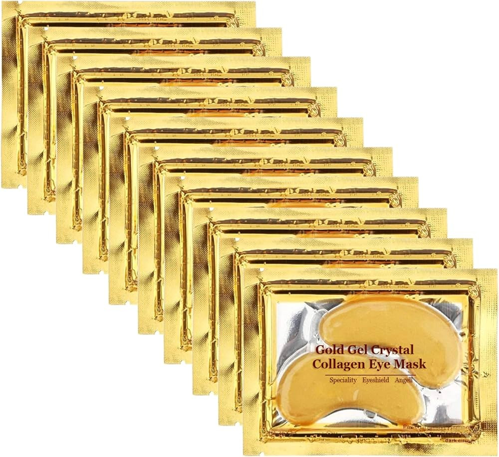 Permotary 30 Pairs 24K Gold Gel Crystal Collagen Eye Pads, Under Eye Mask for Moisturizing,Fine L... | Amazon (US)