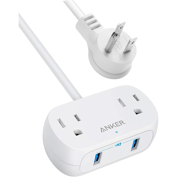 Small Flat Plug Power Strip with 3 USB Ports, TESSAN 2 Outlet Portable Plug Strip with 5 Feet Extens | Amazon (US)