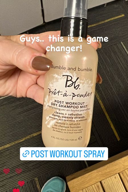 You guys… this stuff is a MUST. You spray it on post workout. It absorbs any oil and sweat and leaves your hair smelling fresh. It doesn’t get powdery or chalky like dry shampoo .

#LTKbeauty
