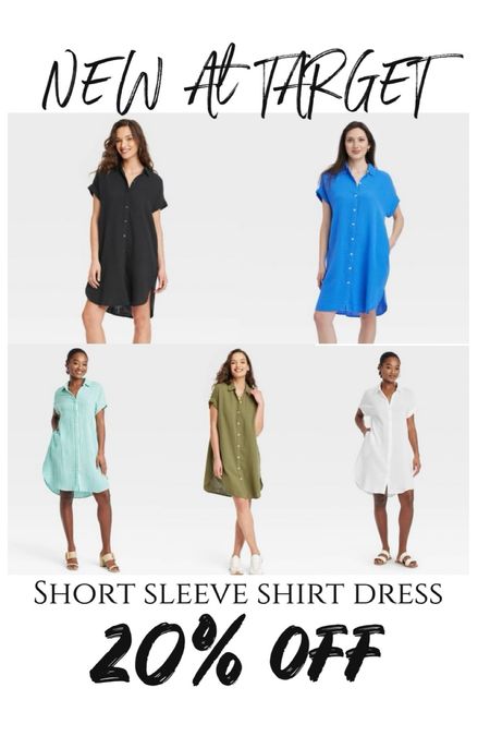 Short sleeve mini shirt dress at Target 20% off 

#LTKStyleTip #LTKSaleAlert #LTKFindsUnder50