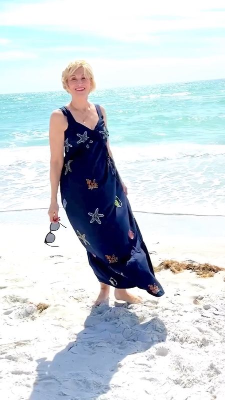 
If you have never tried a cute maxi dress for the beach then you need to TODAY! I instantly fell for this cute navy maxi beach dress from @nordstrom 

Although relaxed and breezy, the dark navy color gives it a more classic look. I love how the pretty embroidered seashells add a dash of whimsy.


#LTKSeasonal #LTKOver40 #LTKVideo