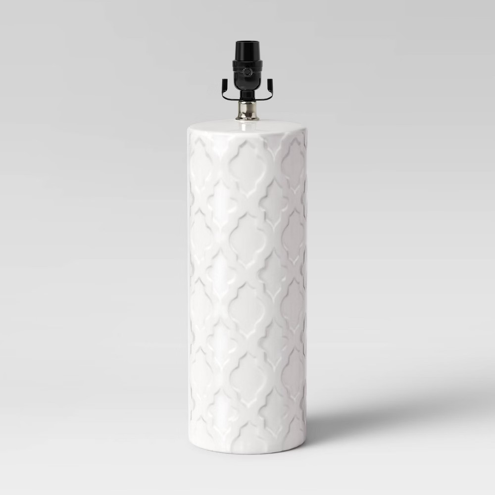 Lattice Ceramic Large Lamp Base Cream - Threshold | Target