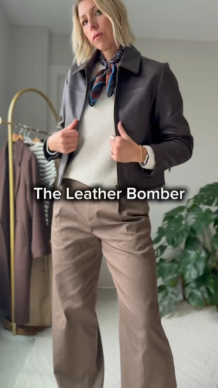 The Leather Bomber
The edge every wardrobe needs.
This rich chocolate hue feels both modern and elevated—and yes, it looks incredible dressed up or down.
🤎 Powerful, polished, a little unexpected

This Italian leather bomber jacket fits true to size. I am 5‘10“ for height reference and wearing a size medium.


#LTKStyleTip #LTKSeasonal #LTKOver40