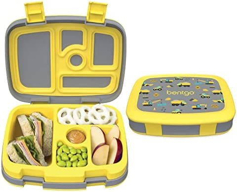 Bentgo® Kids Prints Leak-Proof, 5-Compartment Bento-Style Kids Lunch Box - Ideal Portion Sizes f... | Amazon (US)