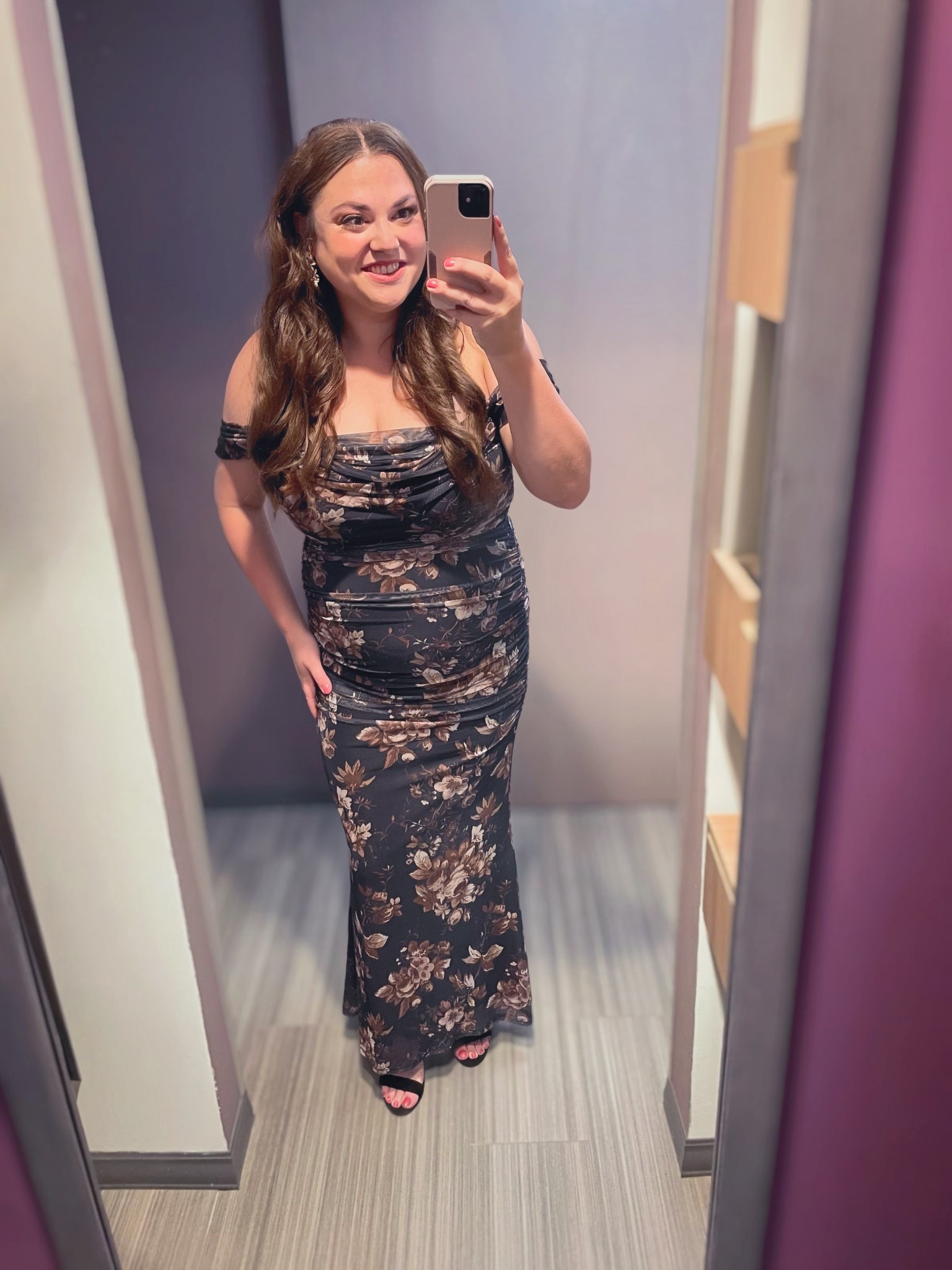I felt so gorgeous in this long, formal wear dress! It is such a beautiful look for any winter or fall event! #dress #winterdress #formalwear #weddingguestdress 

#LTKFindsUnder50 #LTKFindsUnder100 #LTKMidsize