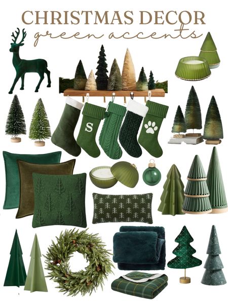 Green Christmas decor. Green classic holiday decorations. 

#LTKhome #LTKHoliday #LTKSeasonal