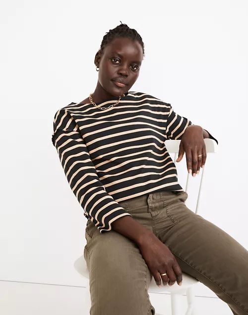 Luxe Long-Sleeve Tee in Casler Stripe | Madewell