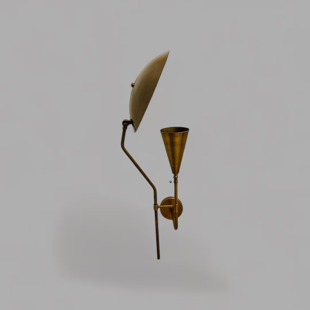 1950s Italian Style Brass Wall Sconce Single Light Mid Century Elegance Wall Lamp . - Etsy | Etsy (US)