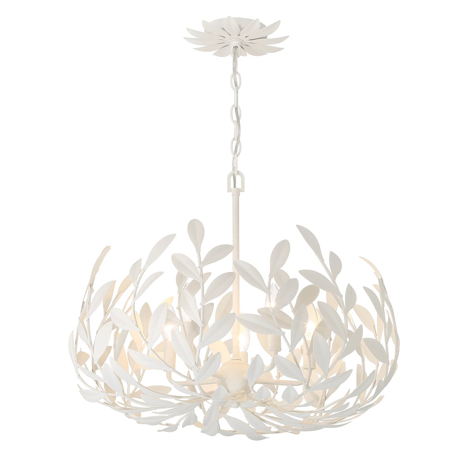 Aumiller 5 Light Matte White Chandelier | Wayfair North America