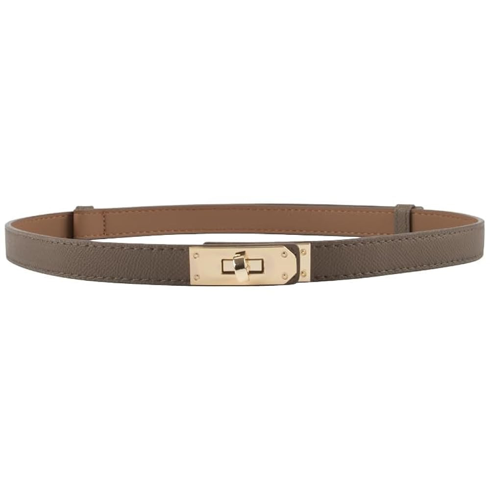 Women's Skinny Leather Belts Thin Waist Belt for Women with Turn Lock Buckle, Belts Woman Adjusta... | Amazon (CA)