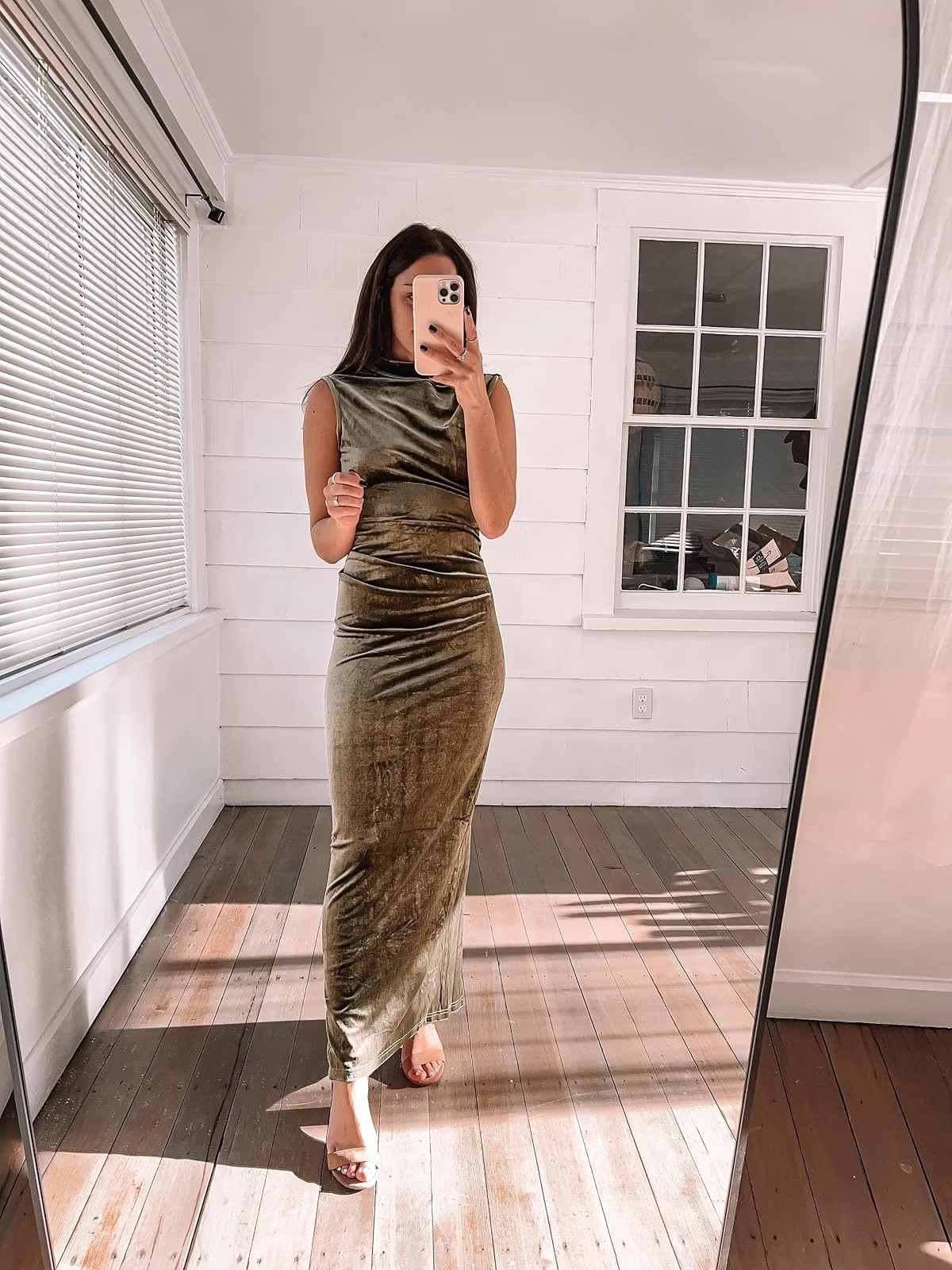 Fall/winter wedding guest dress – wearing XS