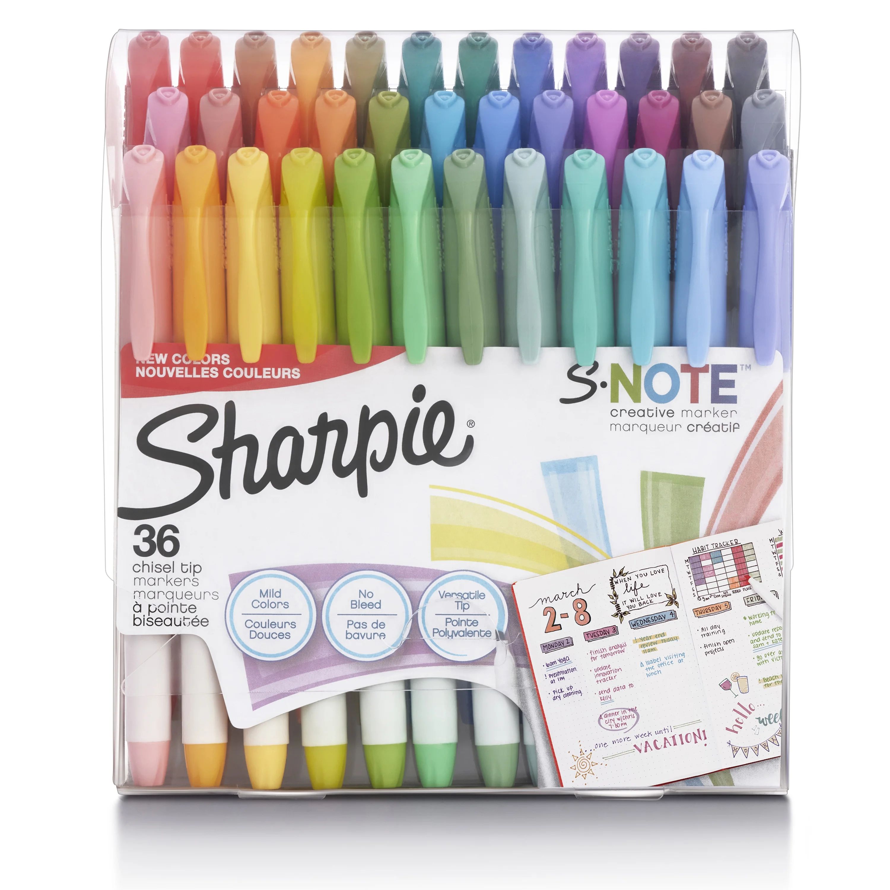 Sharpie S-Note Creative Highlighter Markers, Assorted Colors, Chisel Tip, 36 Count | Walmart (US)