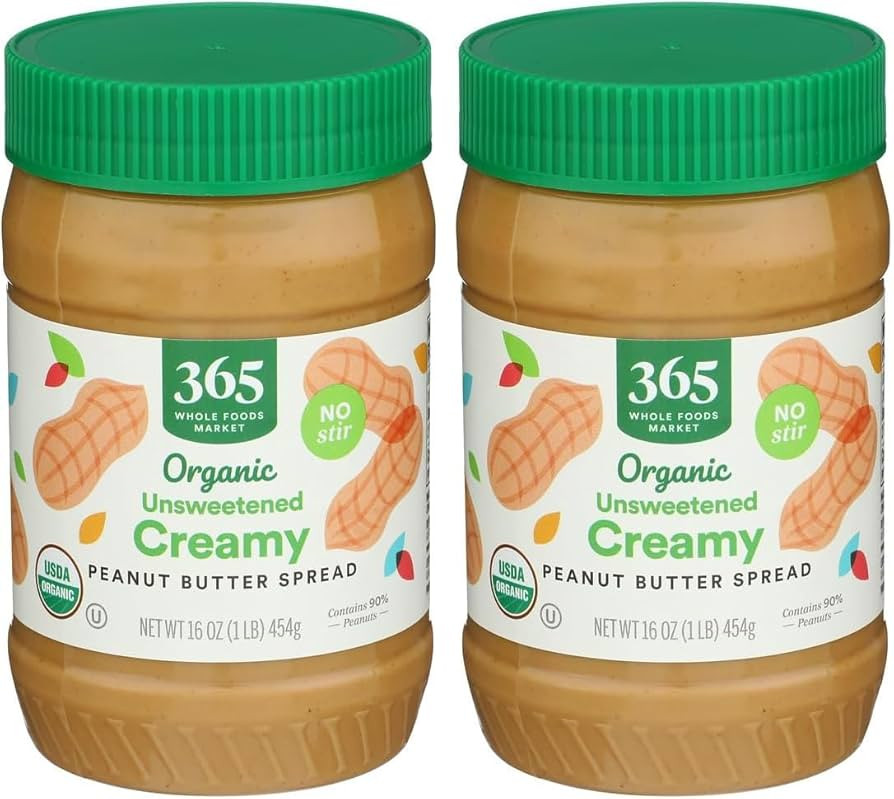365 by Whole Foods Market, Organic Unsweetened Peanut Butter, 16 Ounce (Pack of 2) | Amazon (US)