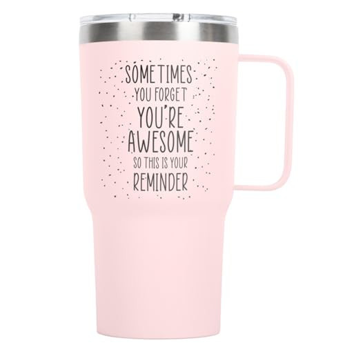 KLUBI Cute Pink Birthday Gifts for Women - Sometimes You Forget Your Awesome Gifts for Women Mothers Day Gifts for Her Gifts for Coworkers College Girl Gift Ideas Boss Day Gifts Mothers Day Mugs | Amazon (US)