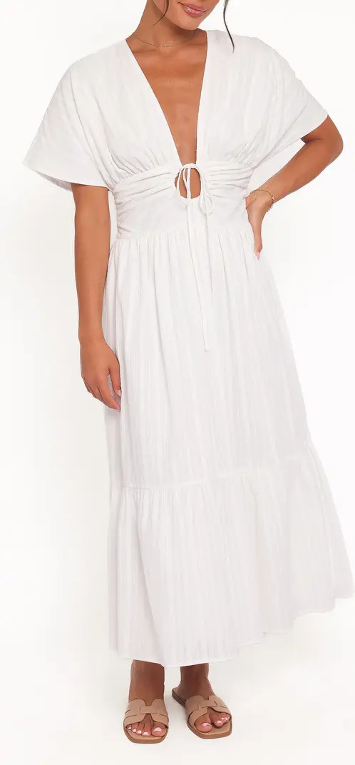 Edel Plunge Neck Cotton Maxi Dress | Nordstrom