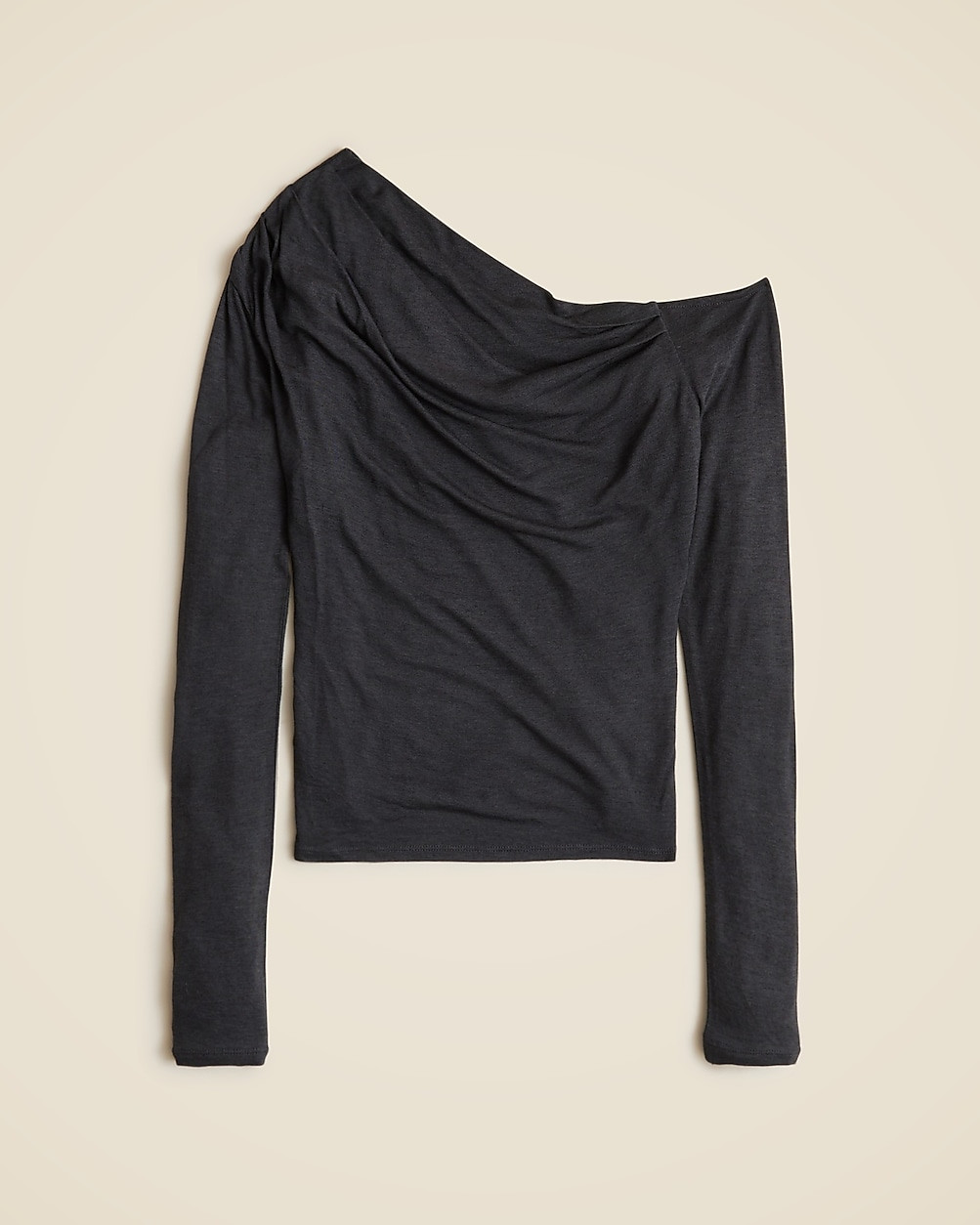 Collection sheer wool-blend one-shoulder top | J. Crew US