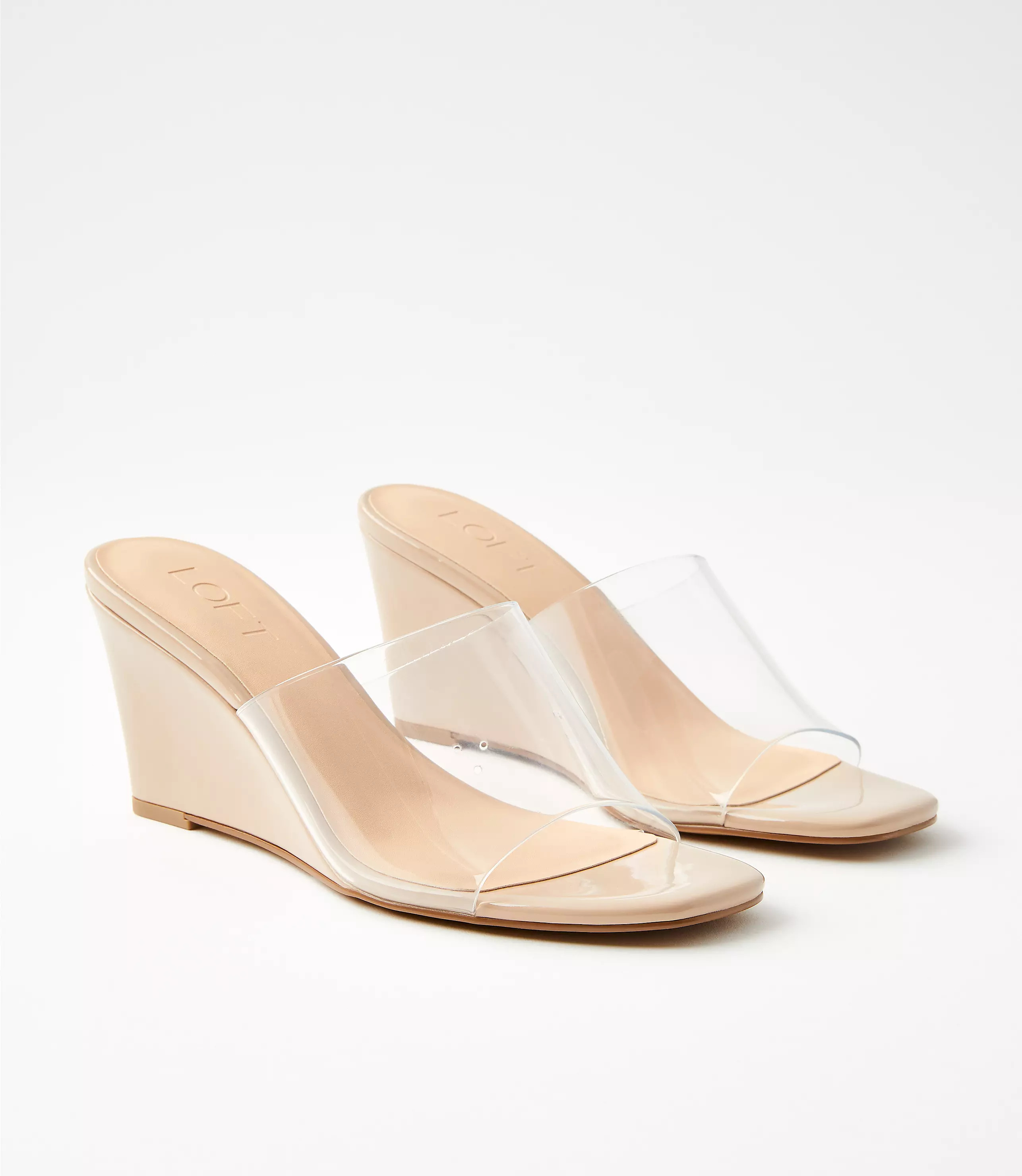 Patent Curved Wedge Mules | LOFT