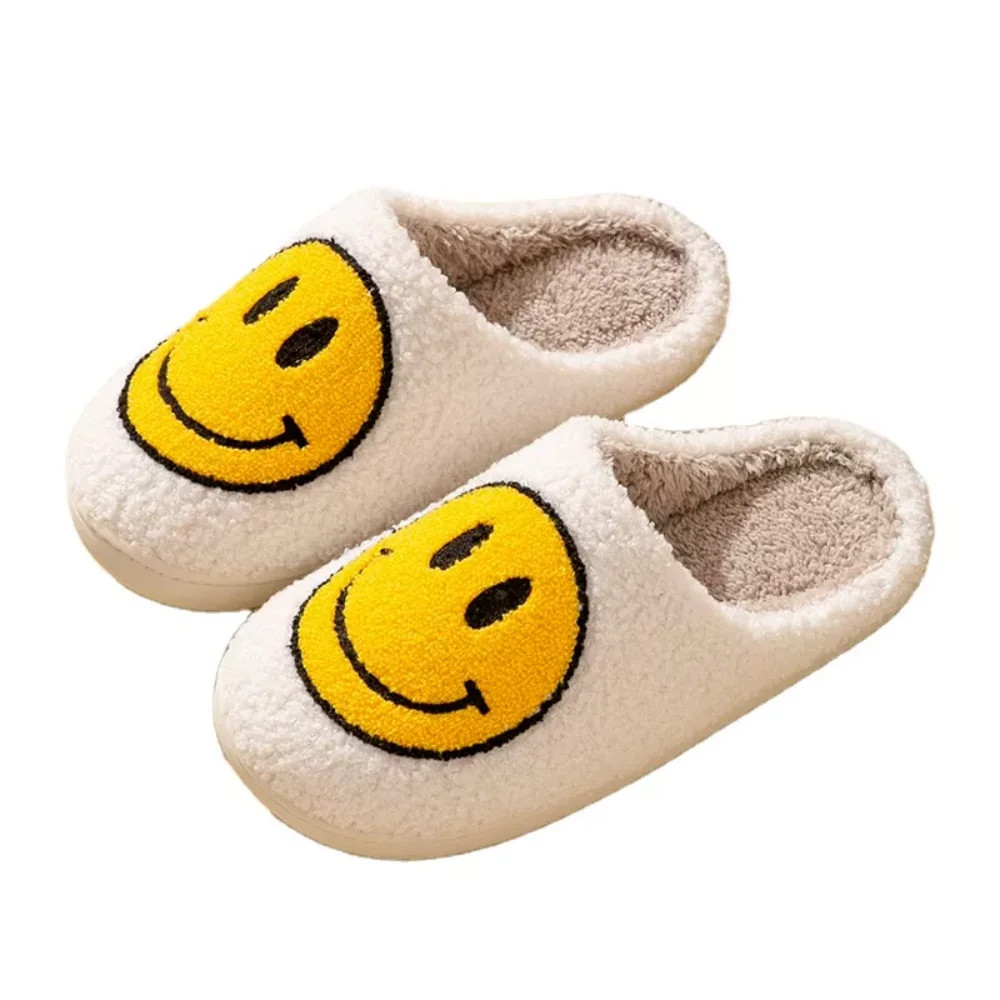 Smiley Face Slippers (Unisex), Slip Resistant, Slide-On House Shoes, Yellow Original (US Womens 7... | Walmart (US)