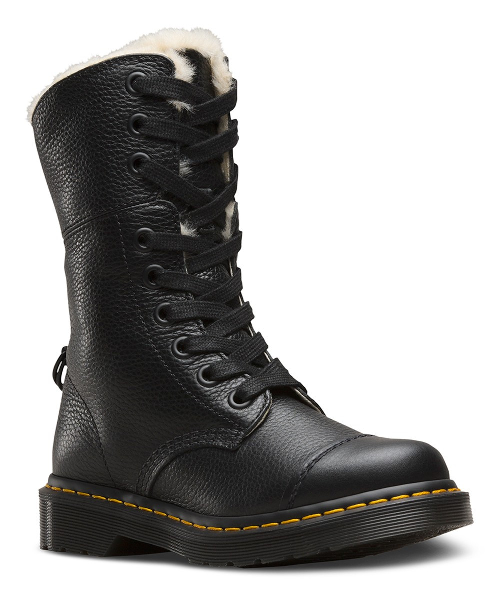 Dr. Martens Women's Casual boots - Black Aimilita Fl Leather Boot - Women | Zulily