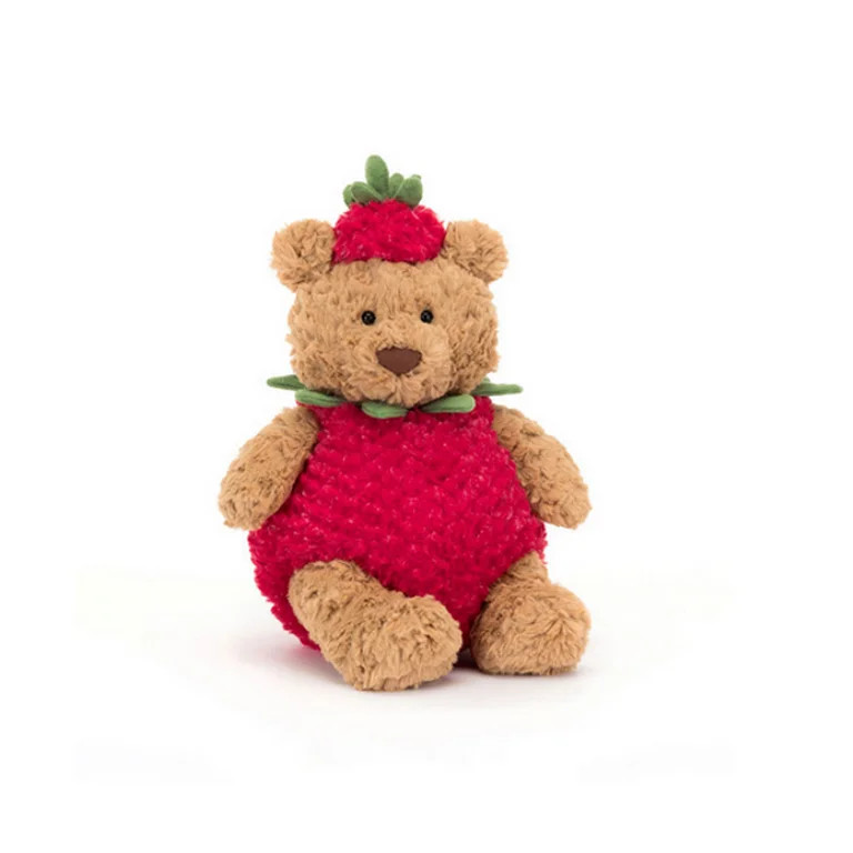 Jellycat Bartholomew Bear Strawberry Jellycats Stuffed Animals Jelly Cats Stuffed Toys Valentine'... | Walmart (US)