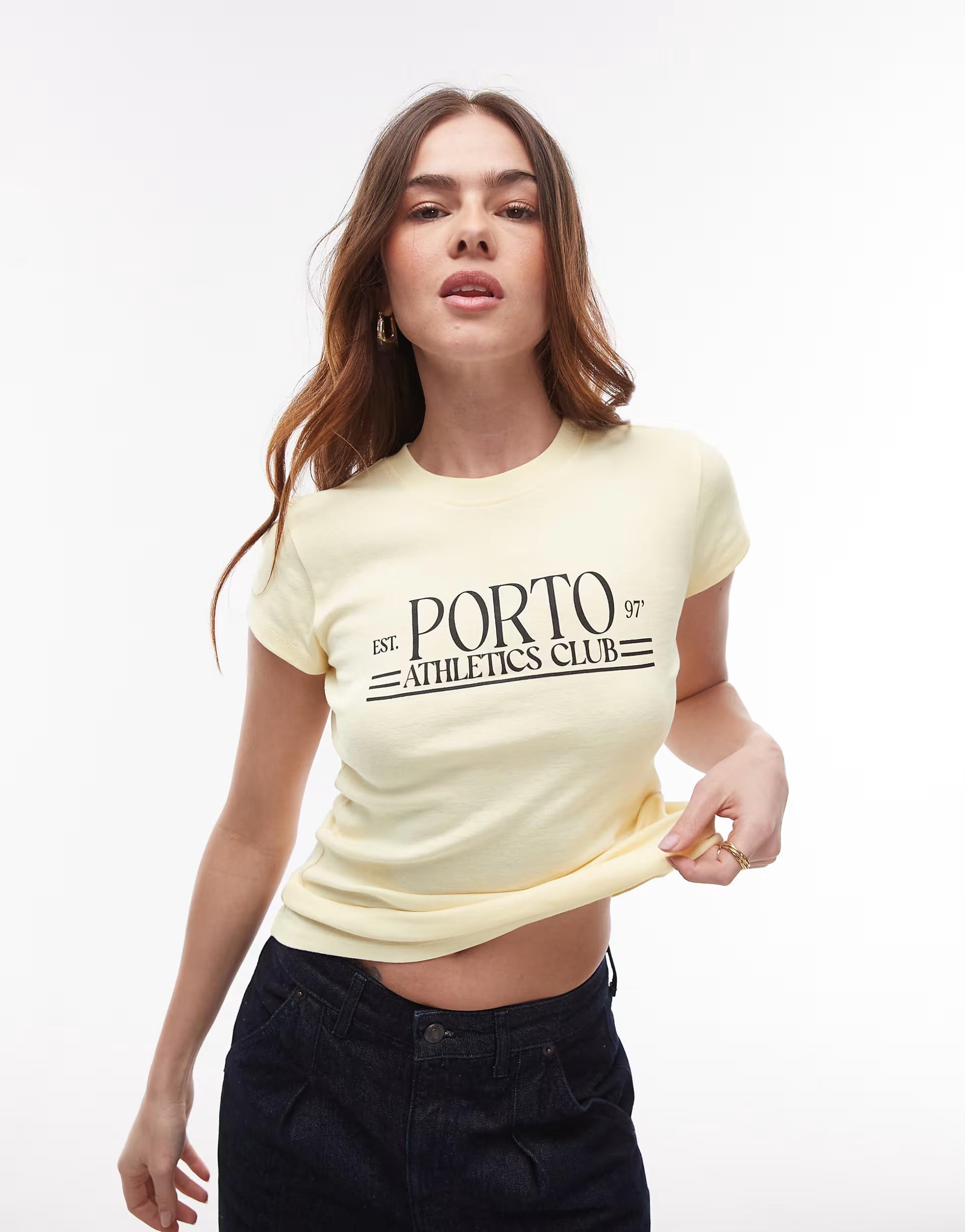 Topshop graphic Porto baby tee in buttermilk | ASOS | ASOS (Global)