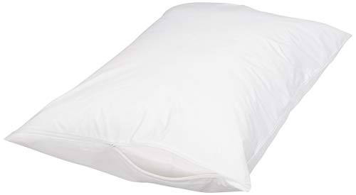 Amazon Basics 100% Cotton Hypoallergenic Pillow Protector Case - Queen, White | Amazon (US)