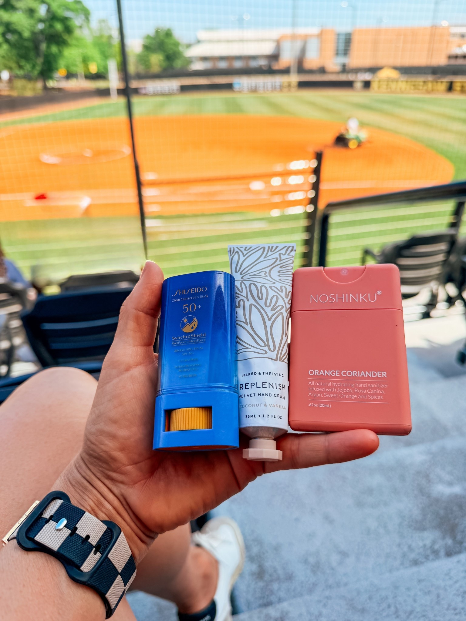 Game day essentials but elevated 🥎

Think travel-size beauty, stadium-approved bag must-haves, and on-the-go luxe.

I’m keeping it simple, chic, and functional with my go-to lineup: a velvet hand cream for dry hands, a natural moisturizing hand sanitizer spray, and a clear sunscreen stick SPF 50+ that’s water + sweat resistant (because sun protection is non-negotiable).

Perfect for sports games, concerts, travel days, busy mom life, and everyday errands—everything fits in my clear stadium bag and keeps me feeling polished all day.

If you love clean beauty, non-toxic skincare, handbag essentials, mini beauty products, and elevated everyday routines, these are must-haves 🤍

#gamedayessentials #whatsinmybag #travelbeauty #stadiumstyle #cleanbeautyfinds #momstyle #onthegobeauty #spfessentials

#LTKKids #LTKmomlife #LTKOver40