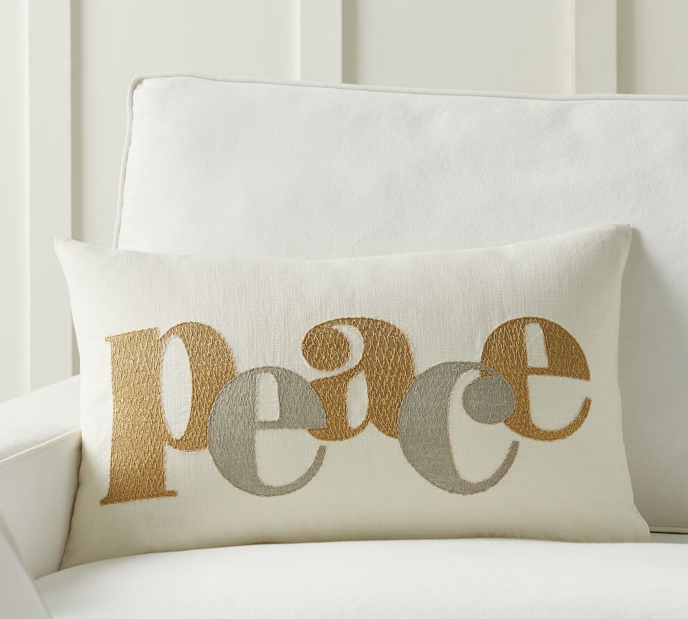 Winter Peace Lumbar Pillow Cover | Pottery Barn (US)