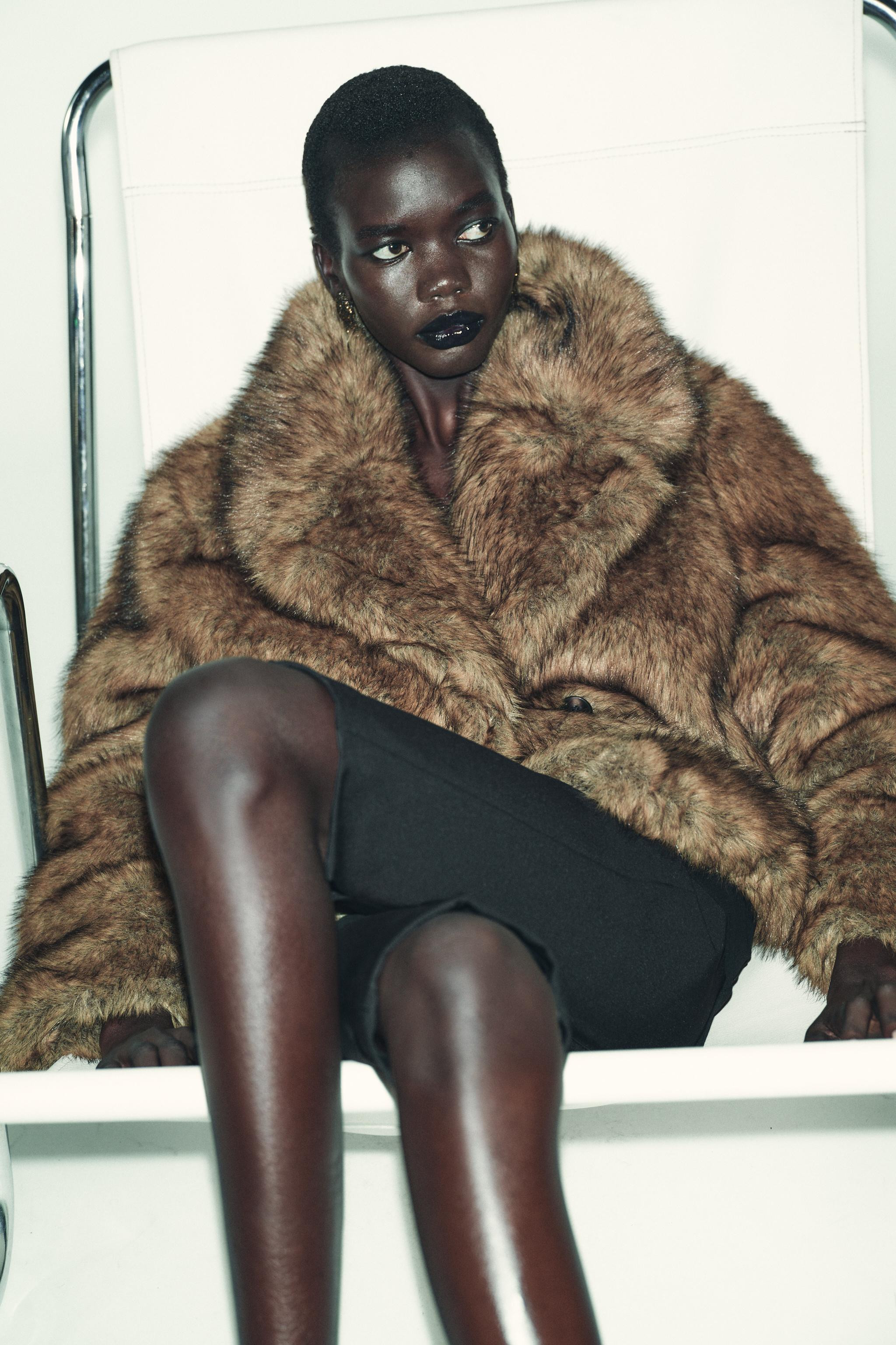 SHORT FAUX FUR COAT | Zara US